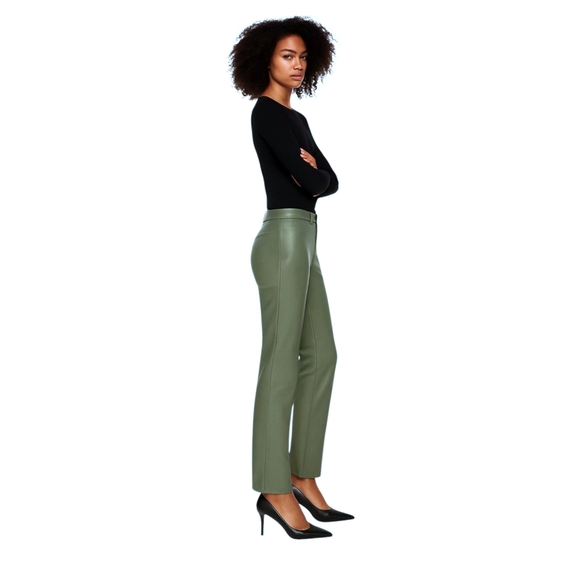 NEW Aritzia Wilfred REBEL pants Bitter Sage Vegan Leather Limited Edition Color - Picture 8 of 8